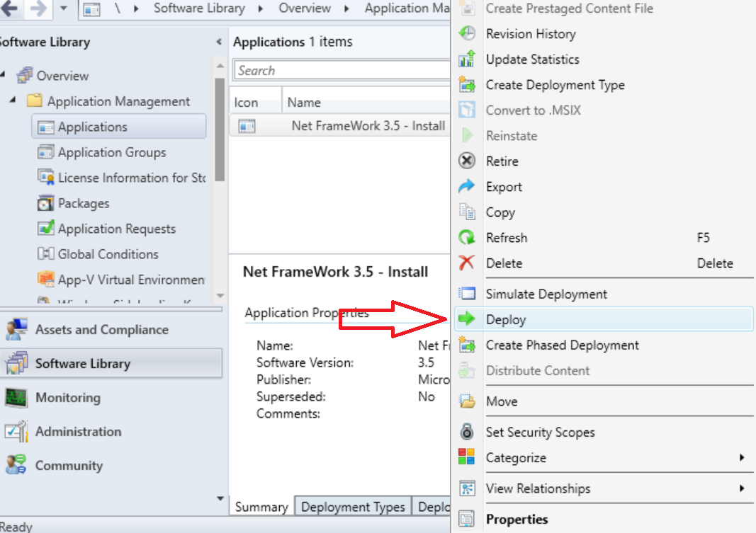 Instalar net framework 3 5 offline desde sccm config manager sccm