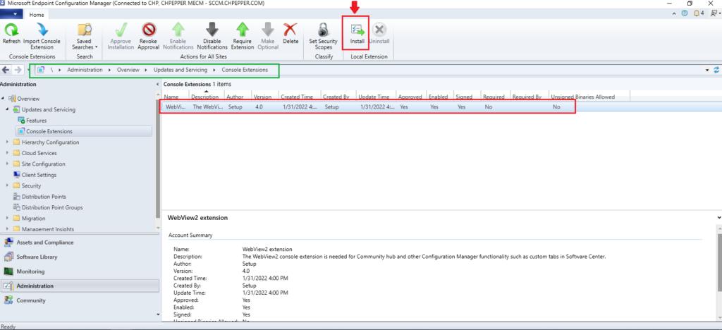 WebView2 Console_Install
